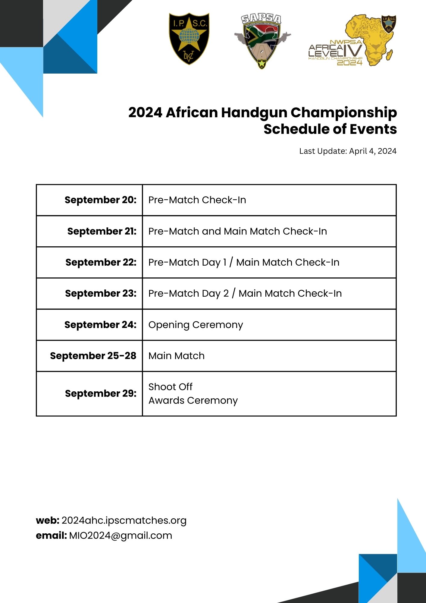 2024 African Handgun Championship | South Africa